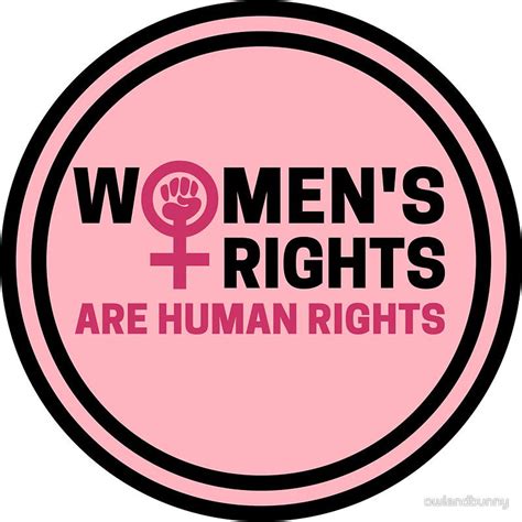 Womens Rights Are Human Rights Sticker By Sayheykate Womens Rights