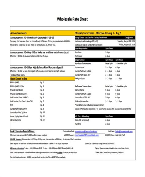 Rate card examples for class. 18+ Rate Sheet Templates - Free Word, Excel, PDF Document Download | Free & Premium Templates