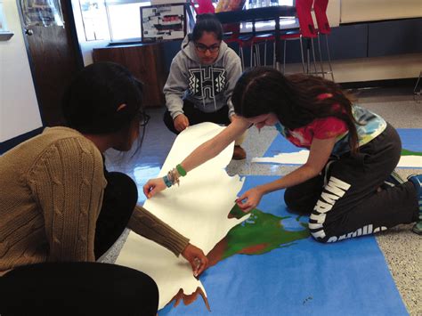 Climate Stewards Club Members Making Climate Change Lesson Maps