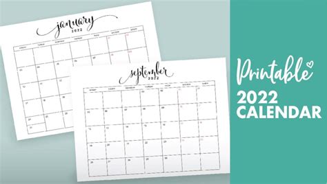 2022 Calendars Page 6 Of 9 World Of Printables