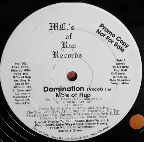 Mcs Of Rap Domination Ediciones Discogs
