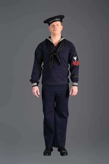 1940s Vintage Navy Uniform Top Wwii Era Navy Blue Wool Petty Officer