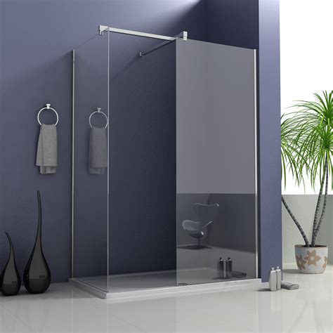 Walk In Wet Room Shower Screen Panel Mm Easyclean Glass Shower Cubicle