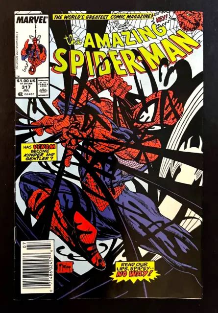 Amazing Spider Man 317 Vs Venom By Todd Mcfarlane Marvel Comics 1989 2299 Picclick