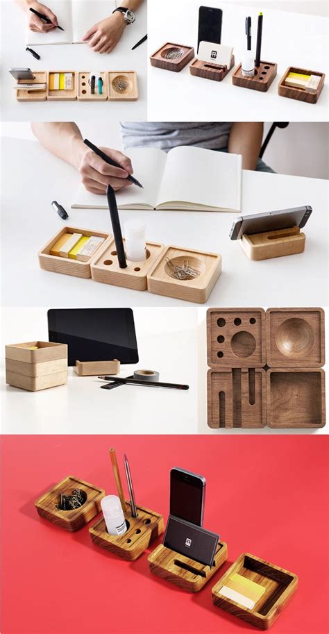 Desk Stationary Set Wooded Diy Desk Organizer Ideas To Make Your Desk