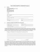 Self Storage Rental Agreement Template Images