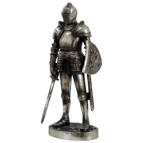 Medieval Knight with Sword and Shield Statue - CC9419 - Medieval ...