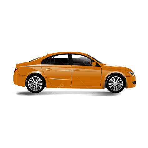 Orange Sedan Car Car Orange Car Car Illustration Png Transparent