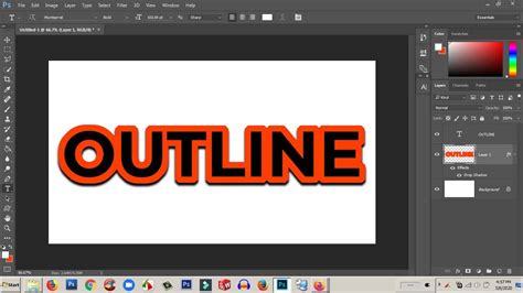 How To Make Outline Text In Photoshop Photoshop Text Effects Tutorial