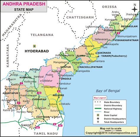 Physical Map Of Andhra Pradesh