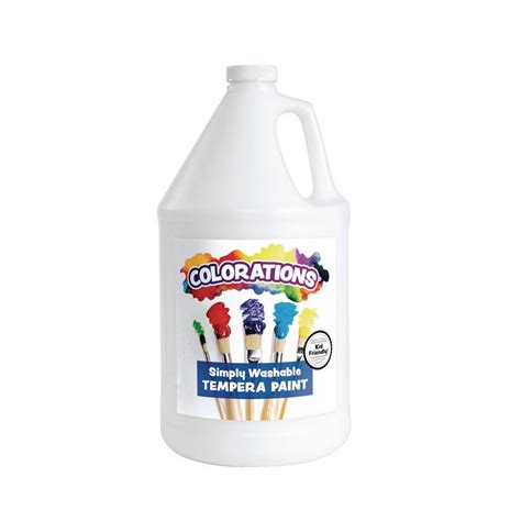 Colorations Washable Tempera Paint Gallon White Non Toxic Vibrant