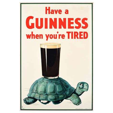Original Vintage My Goodness My Guinness Poster Stout Beer Ad Ostrich