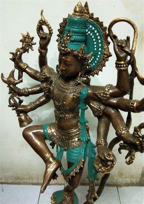 Lord Vishnu 8 Hand Statue 25 Dancing On Cobra Vasudeva Etsy
