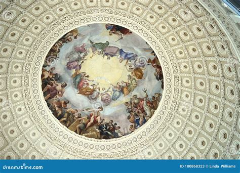 Painting On Ceiling Of Capitol Rotunda Shelly Lighting