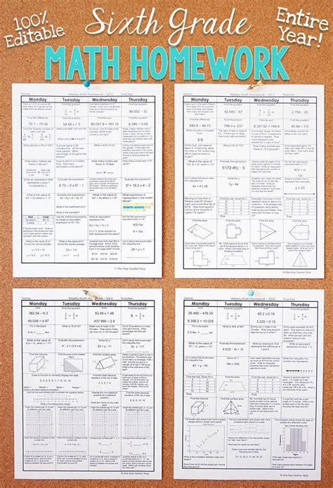 Some types of worksheets are very easy to grade and may be completed without much input from you. 6th Grade Math Homework 6th Grade Warm Ups & Bell Work for Spiral Math | Pacing guide, Warm and Keys