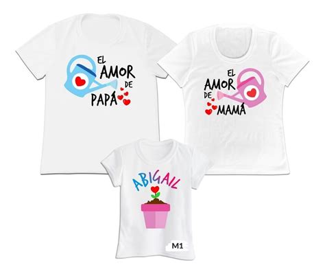 Camisetas Set 3 Familia Papa Mama Hijo O Hija En Algodon 76000 En