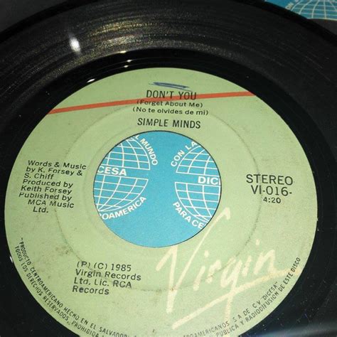 Simple Minds Dont You Forget About Me 1985 Vinyl Discogs