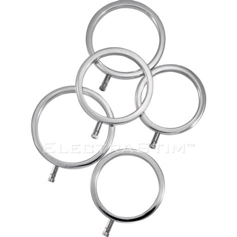 Electrastim Uni Polar Electrosex Metal Cock Ring Set Uberkinky