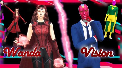Scarlet Witchwanda Vision Sims 4 Cas Sim Download Youtube