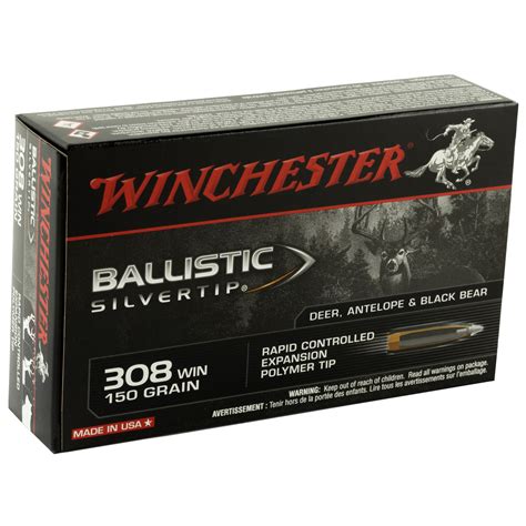 Winchester Ballistic Silvertip 308 Winchester 150gr Polymer Tip 20