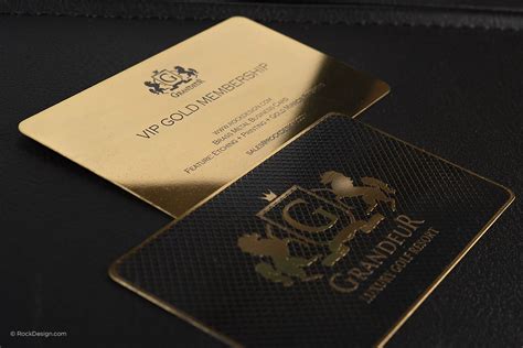 Luxury Gold Metal Business Card Grandeur Rockdesign Luxury Business Card Printing Business