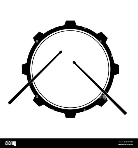 Snare Drum Icon On White Background Drum Sign Drum Logo Flat Style