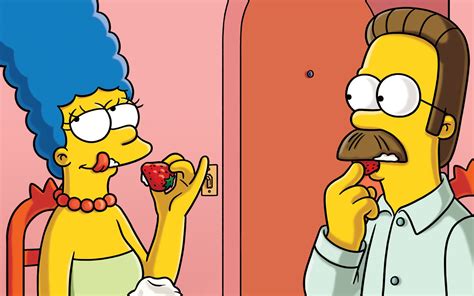 1536x864 resolution homer and margie simpsons the simpsons marge simpson ned flanders