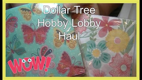 Dollar Tree Hobby Lobby Haul April 2018 Youtube