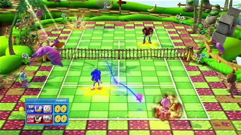 Sega Superstars Tennis Sonic And Amy Vs Shadow And Dr Eggman Super