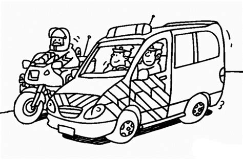 Ausmalbilder Zum Drucken Malvorlage Polizeiauto Kostenlos