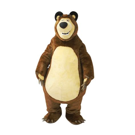 Masha Bear Mascot Costume Cartoon Character Birthday Party Halloween