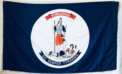 Virginia Sic Semper Tyrannis 1861 1865 Flag 5x8 Rough Tex 100d