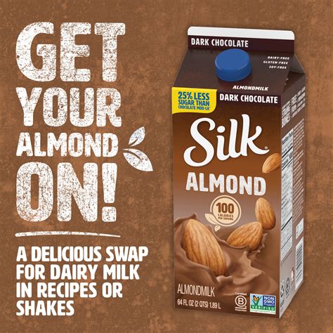 Silk Dark Chocolate Almond Milk Half Gallon 64 Oz Shipt