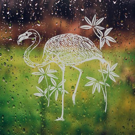 Learn how to apply vinyl to glass using the hinge method to ensure that it's straight. Flamingo Etched Glass Decals Vinyl Shower Door Window ...