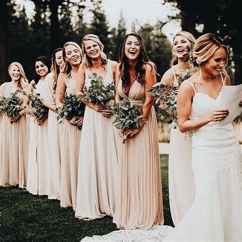 Neutral Bridesmaid Dresses I Take You Wedding Readings Wedding