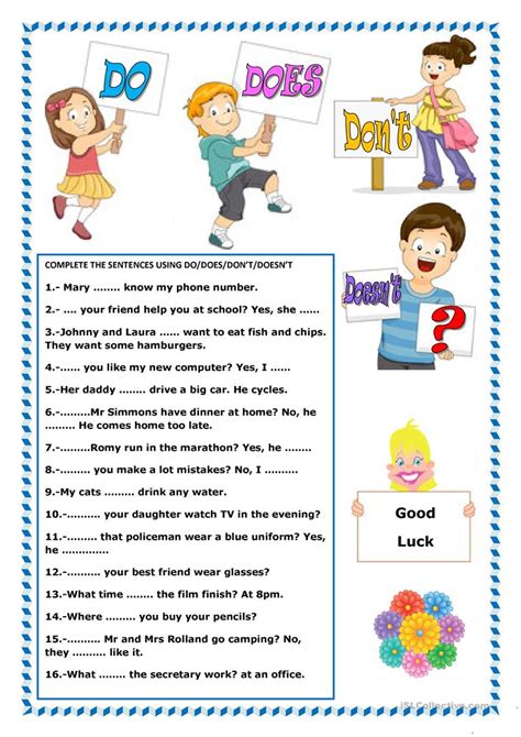 Do i have to leave now? DO, DOES, DON'T, DOESN'T worksheet - Free ESL printable ...