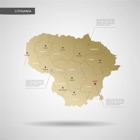 Ejemplo Estilizado Del Vector Del Mapa De Lituania Ilustraci N Del The Best Porn Website