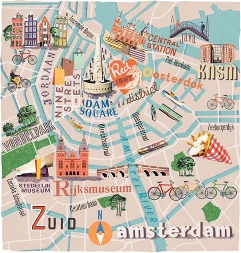 amsterdam cartographic by anna simmons amsterdam tourist map guide amsterdam visit amsterdam