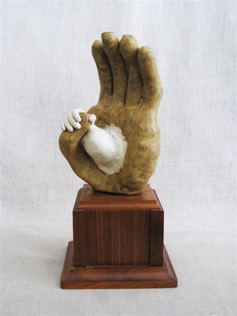 Vintage Studio Ceramics Sculpture Human Hand Baby Fingers Original