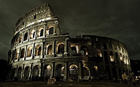 Papel De Parede 1920x1200 Px Coliseu Itália Noite Roma 1920x1200