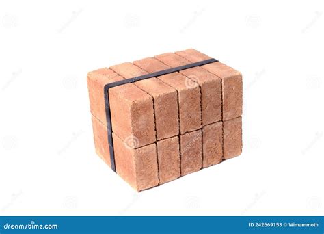 Red Bricks Isolated On White Background Stock Image Image Of