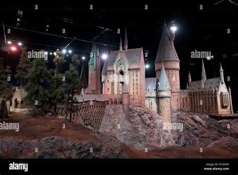 A Model Of Hogwarts Castle From The Harry Potter Film Series Is Stock