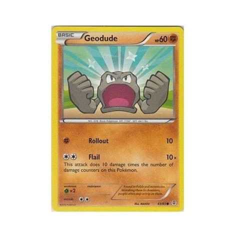 Geodude is a rock/ground type pokémon introduced in generation 1. Pokemon Single Card GENERATIONS - 43/83 : Geodude | Chaos Cards