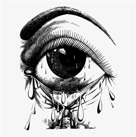 Human Eye Crying Tears Drawing Crying Eyes Clipart Transparent Png