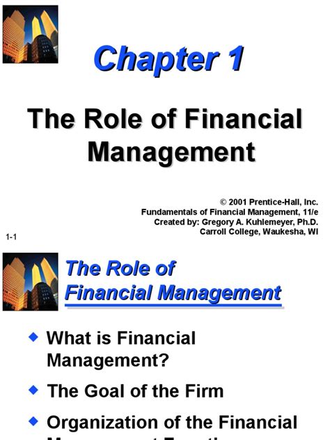 The Role Of Financial Managementppt Stocks Corporations