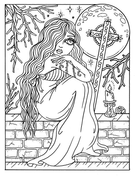 Gothic Coloring Pages For Adults Coloringpagec