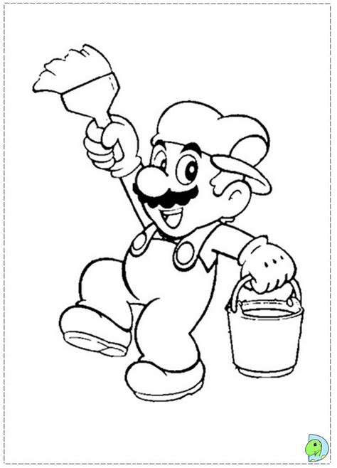 More video games coloring pages. Super Mario Bros Coloring page- DinoKids.org