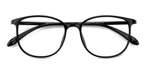laura round eyeglasses in black sllac