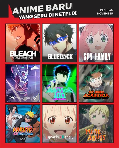 Netflix Indonesia On Twitter RT NetflixID Ini Dia Anime Anime Rekomendasiku Yang Wajib Kamu