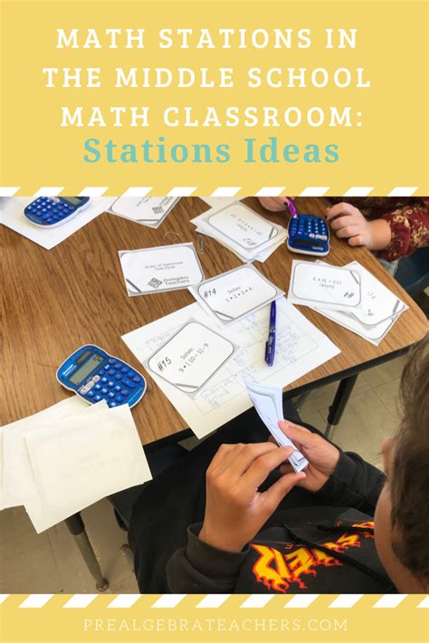 Math Station Middle School Math Stations Ideas That Work